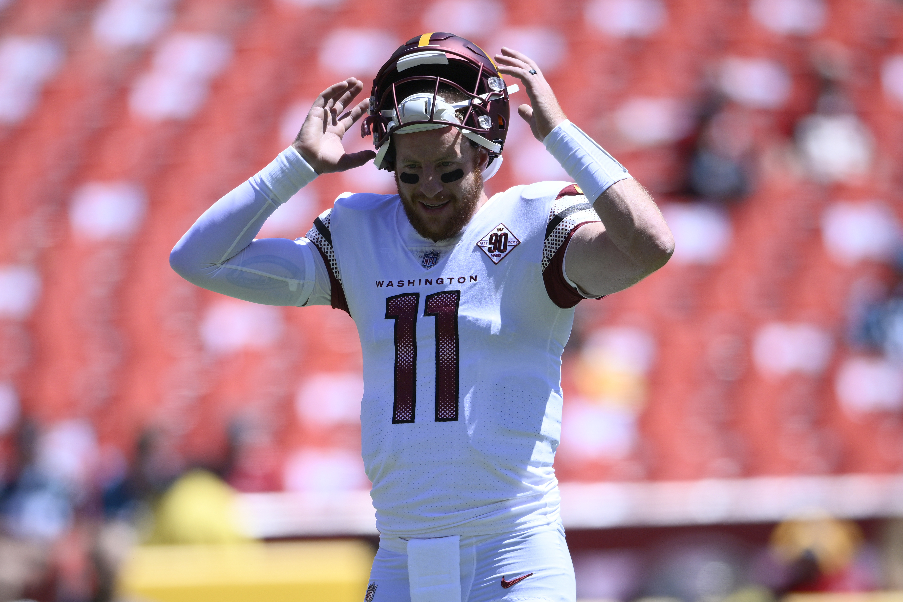 LOOK: Commanders in all-white uniforms for preseason debut