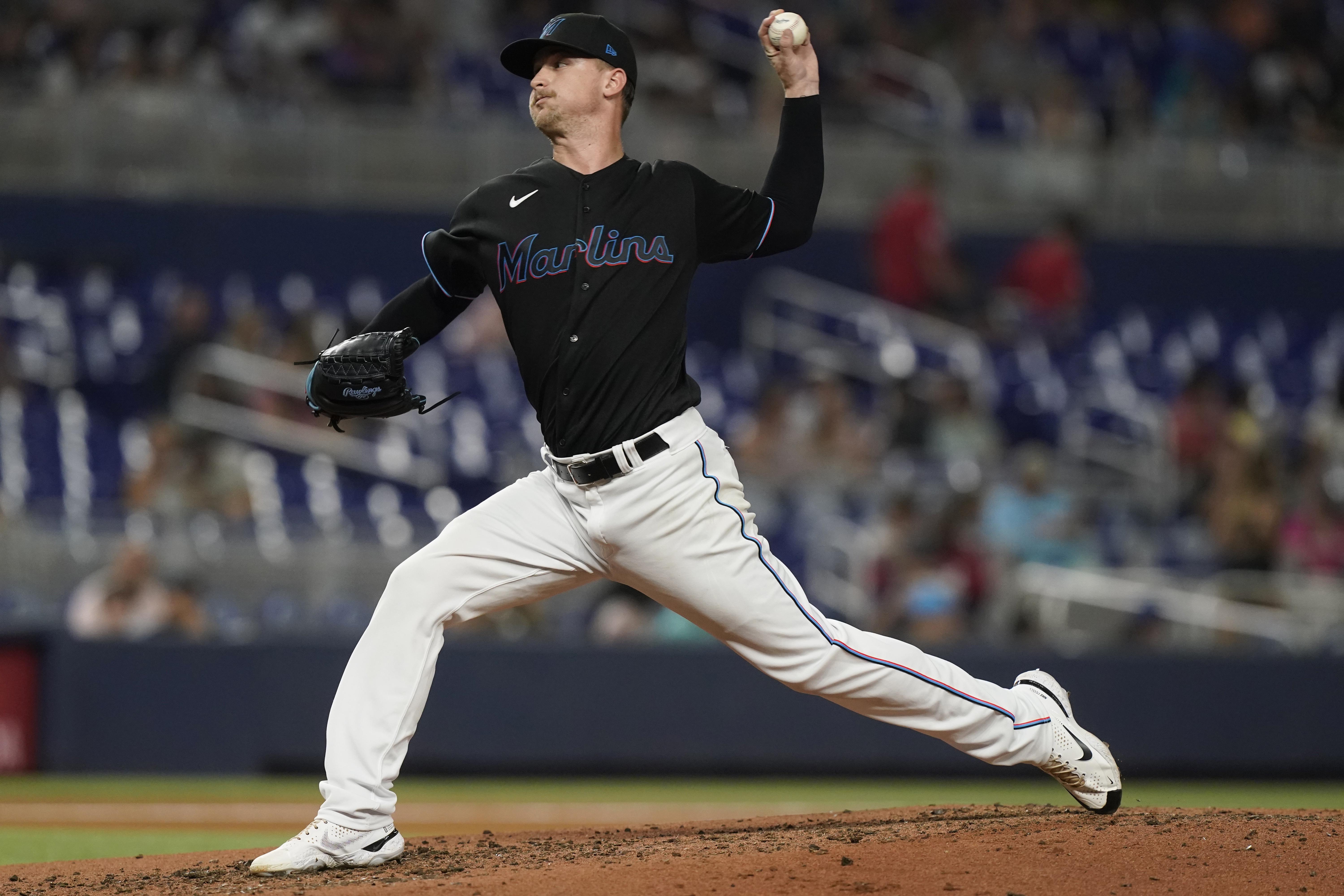 Garrett Cooper of the Miami Marlins in action against the