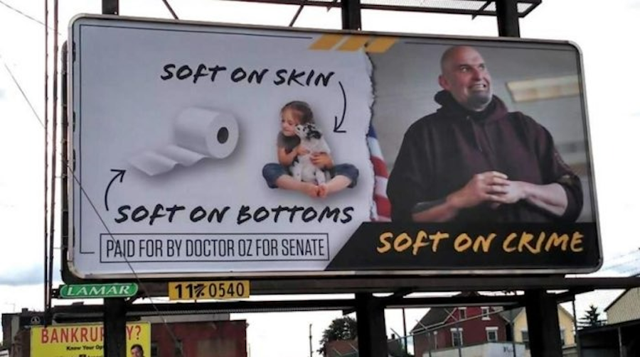 Fetterman puts up billboards calling Oz a Cowboys fan