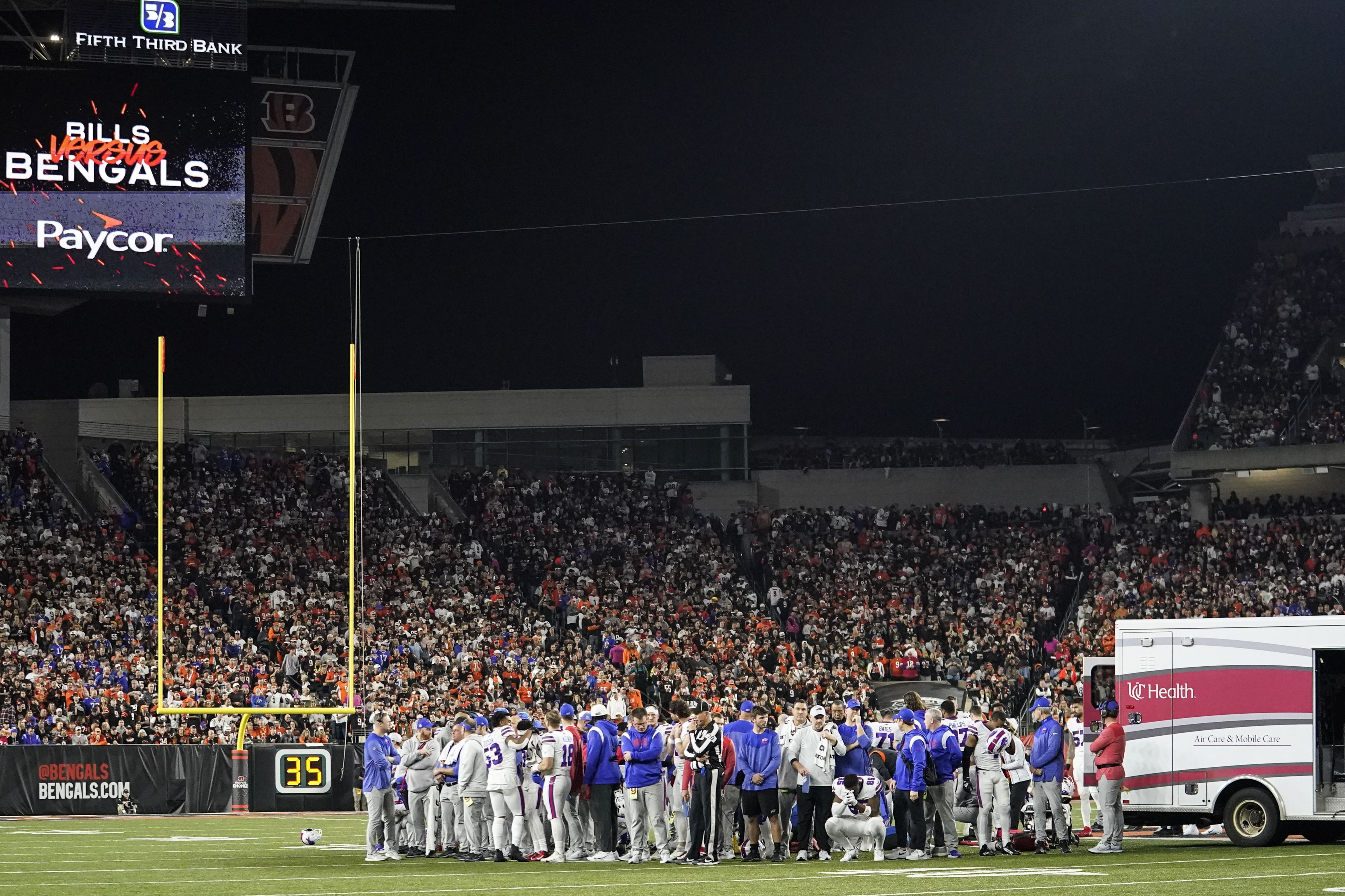 Bills provide update on Damar Hamlin; safety remains in critical condition  after night in intensive care