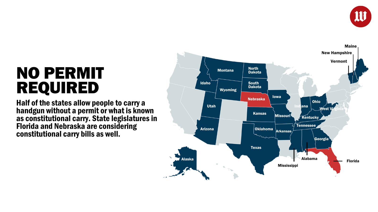 Florida poised to 26th state that allows permitless carry of