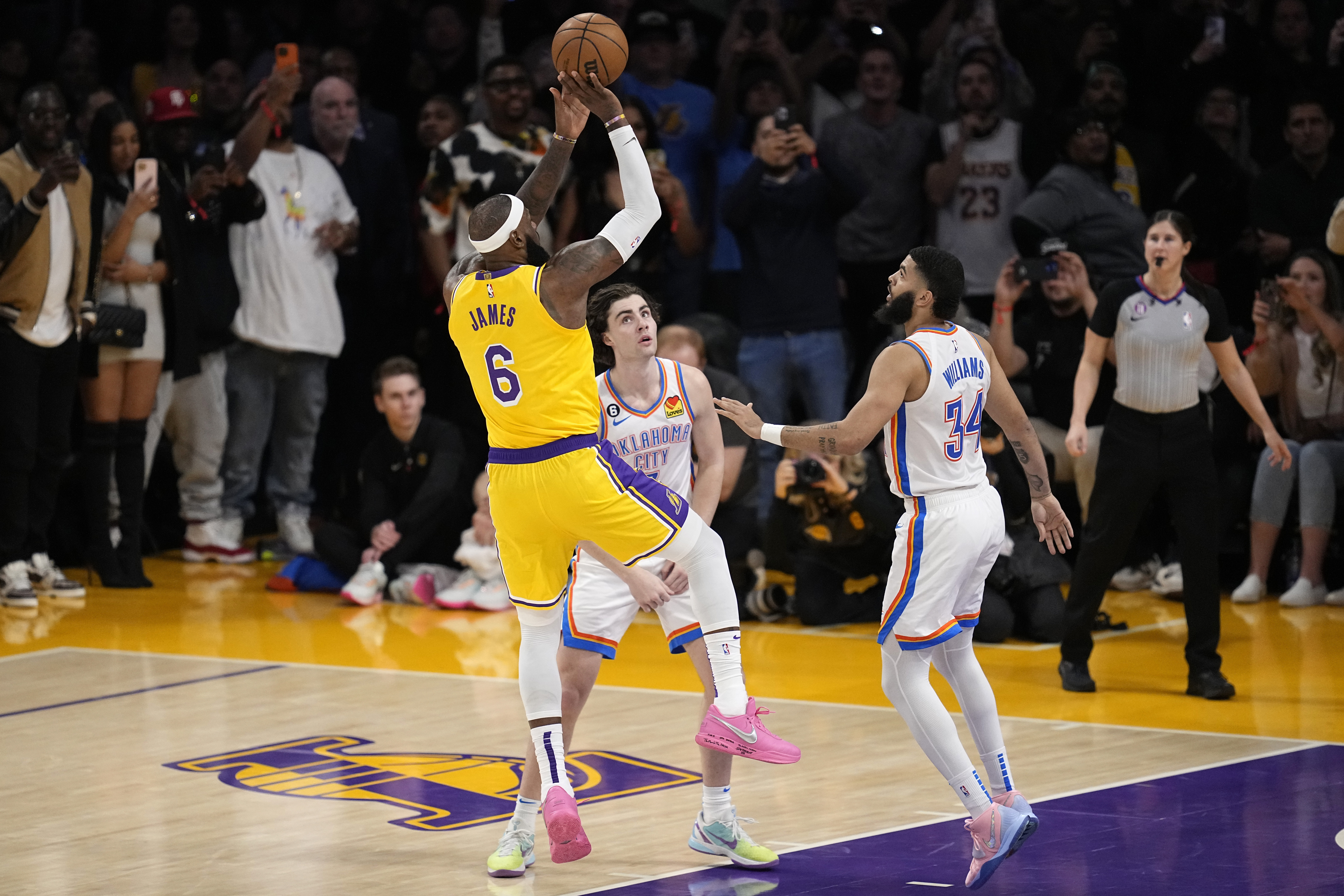 LeBron James makes NBA history on a star-filled night in LA - WHYY