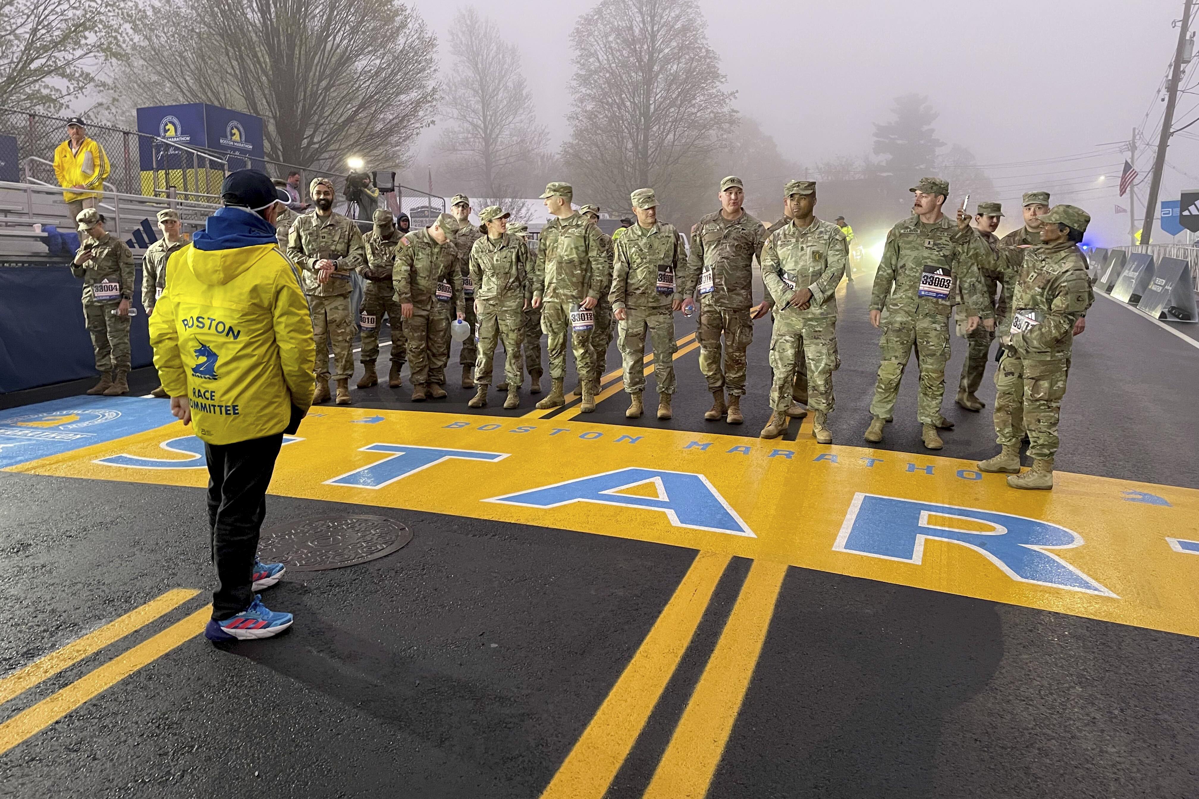 Runners kick off 127th Boston Marathon in Hopkinton