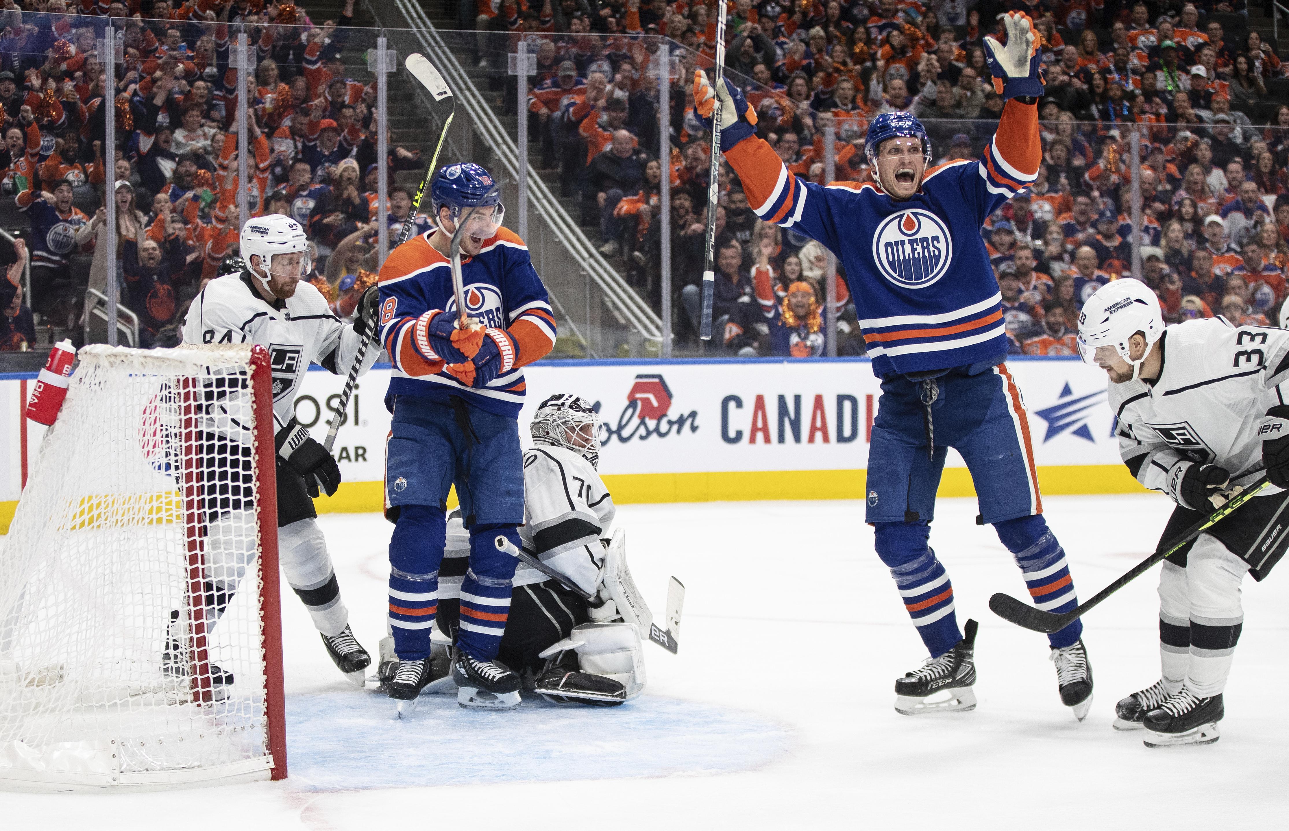 Oilers beat Kings 4-2 in Game 2 to tie first-round series