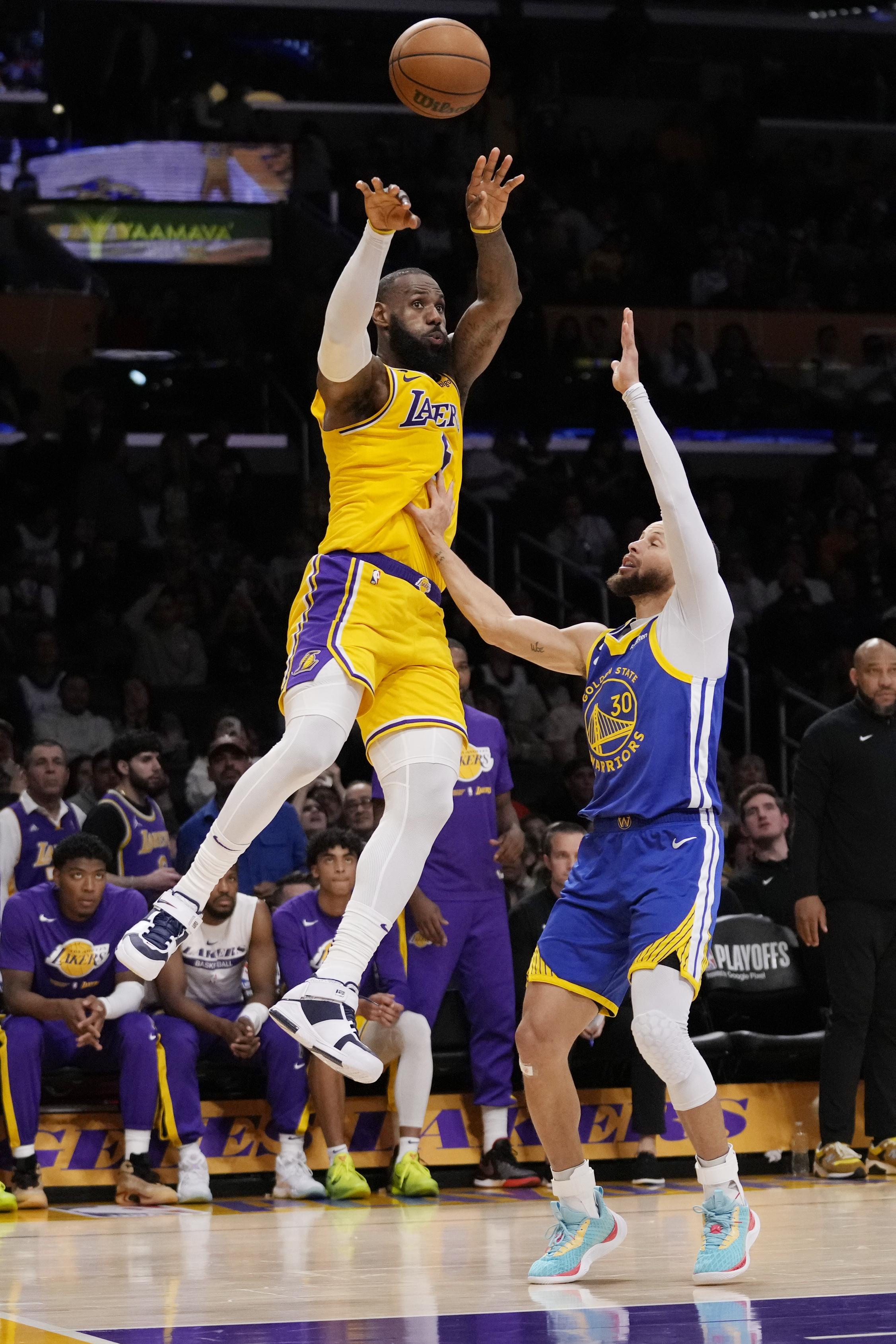 LeBron James, Lakers eliminate champion Warriors with 122-101 victory in  Game 6 – KGET 17