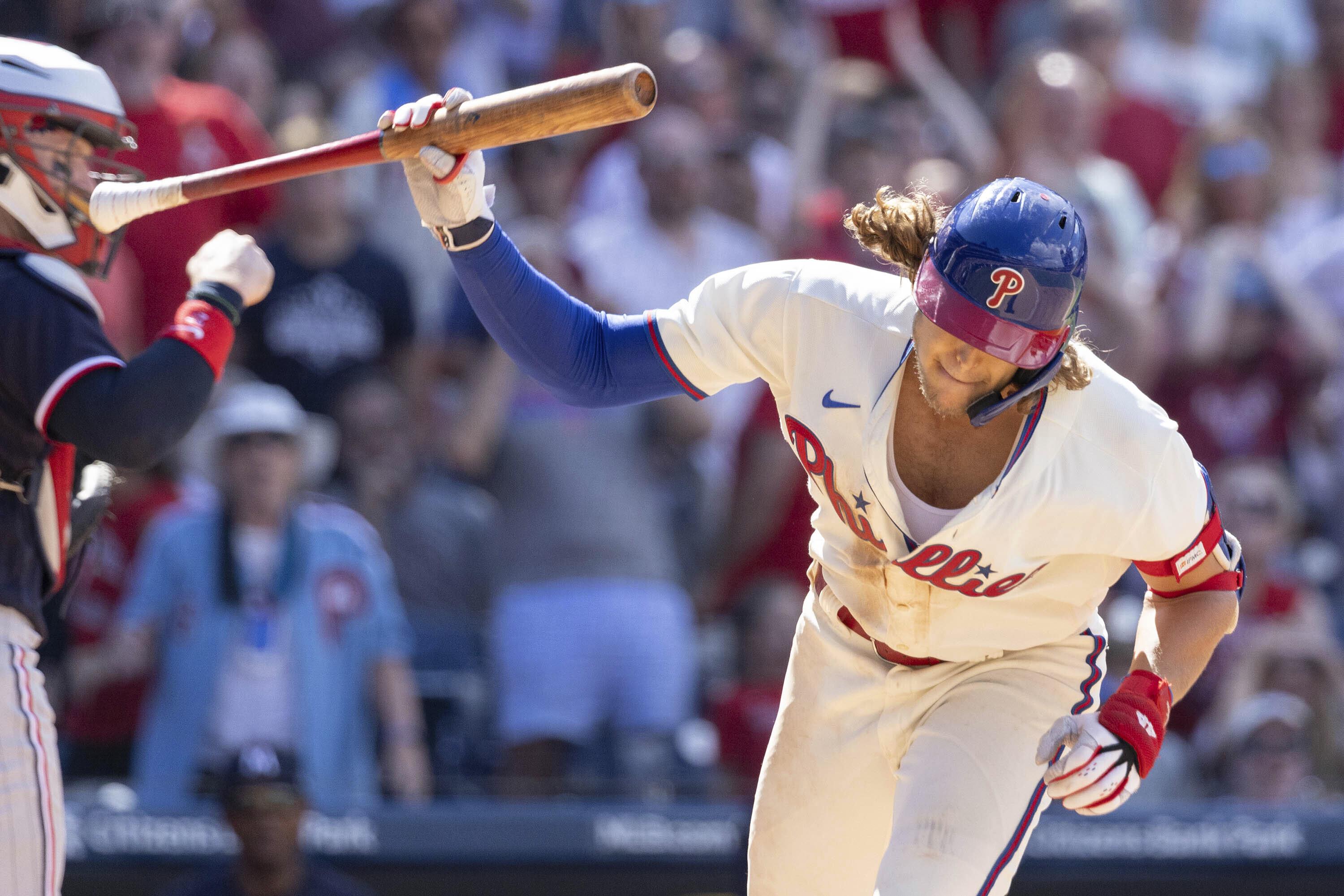 Bryce Harper leads the Phillies bats with two home runs in 9-4 win