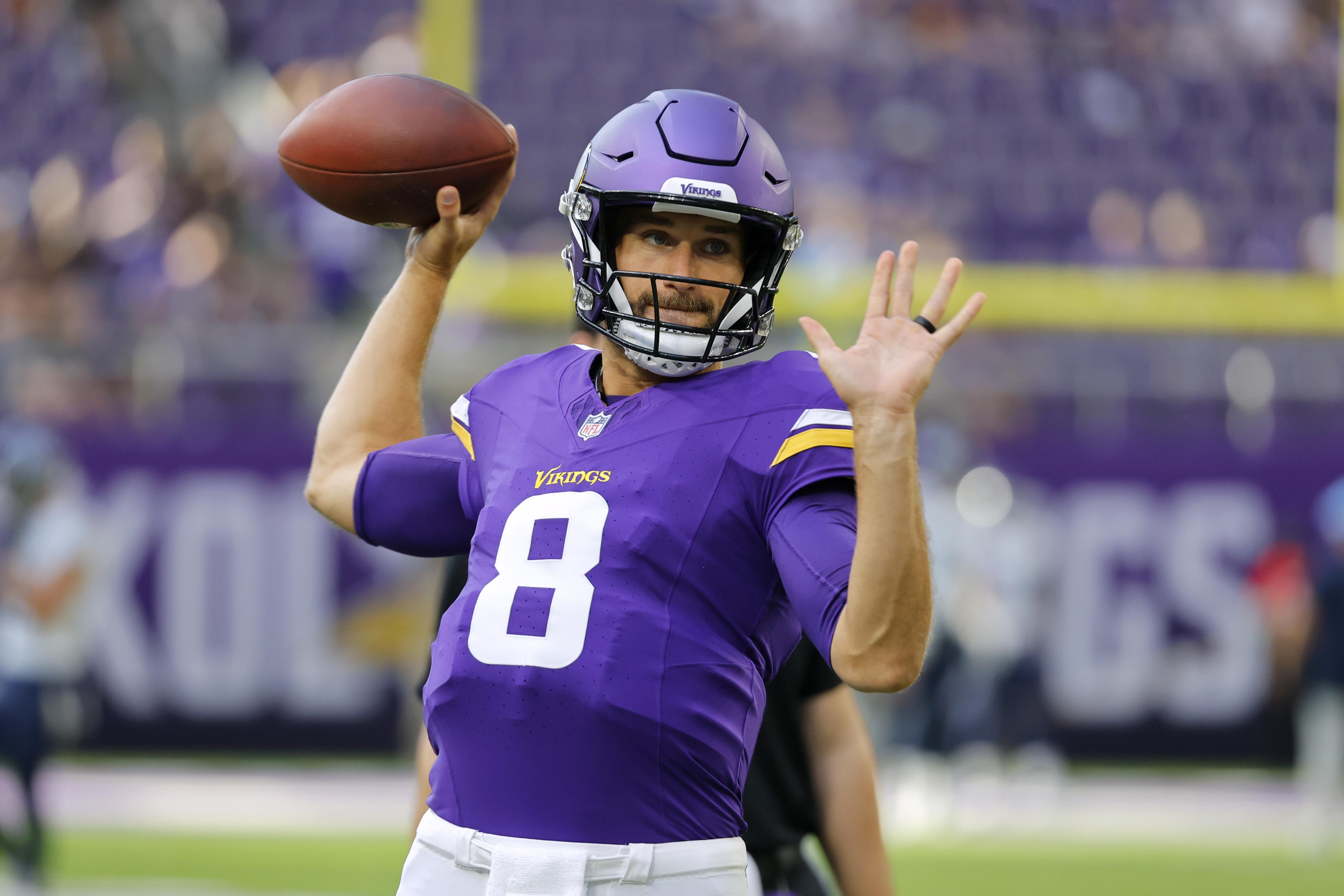 Vikings QB Kirk Cousins' historic comeback jersey on display at