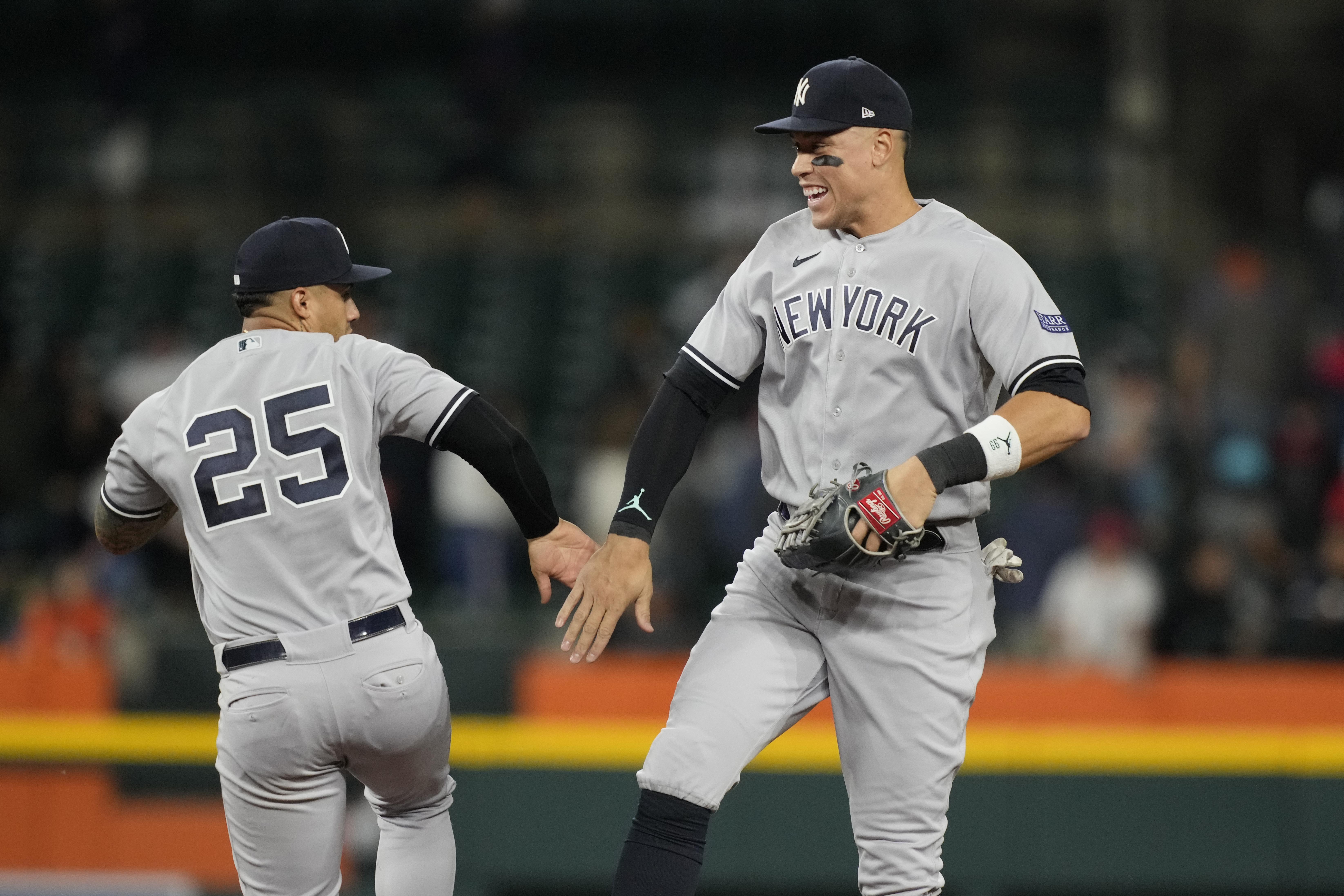 Stanton hits his 400th home run to lead Cole and the Yankees to a 5-1  victory over the Tigers