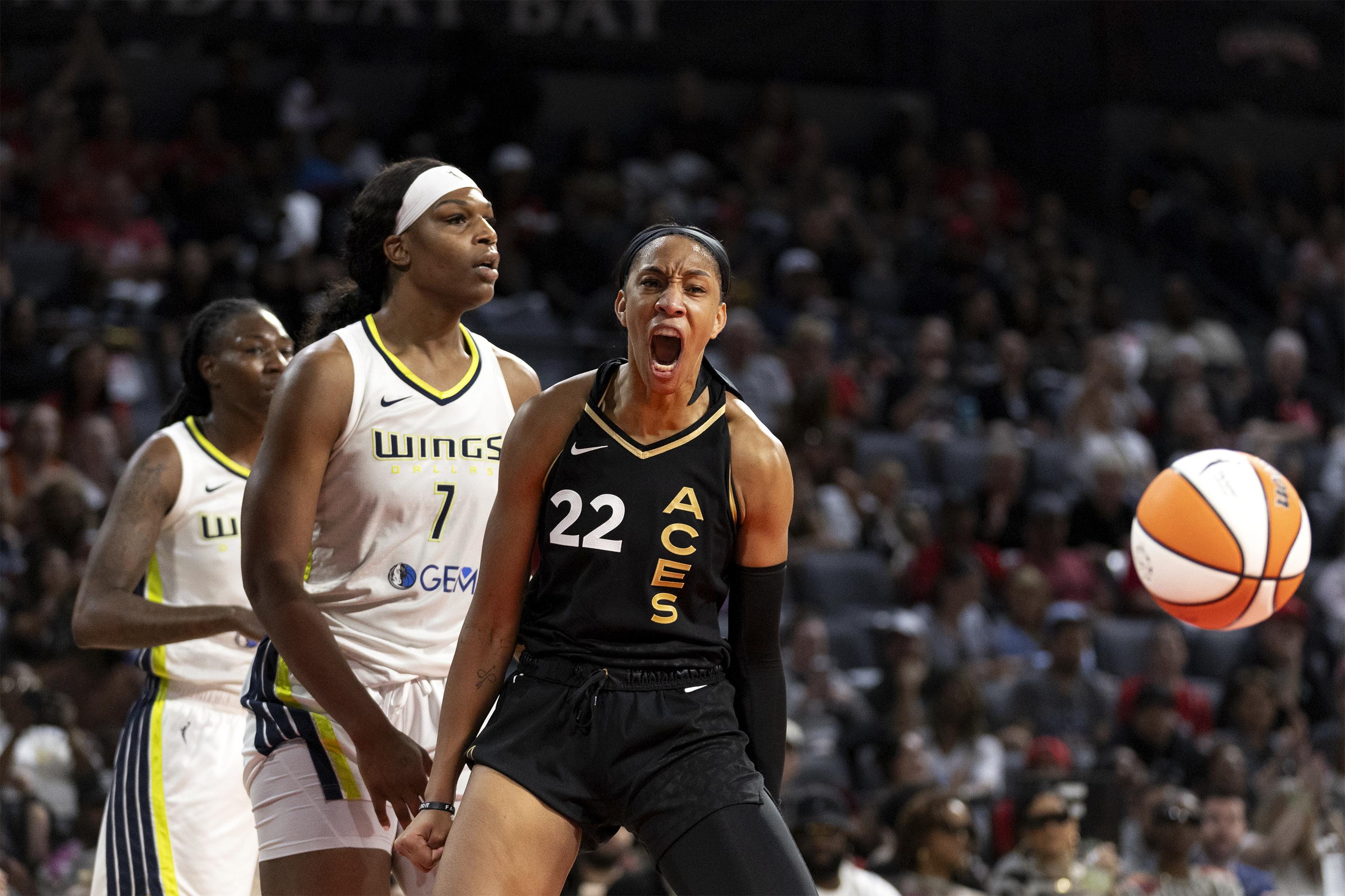 WNBA Finals: Aces beat Liberty in Game 4 to repeat as champs - Los Angeles  Times