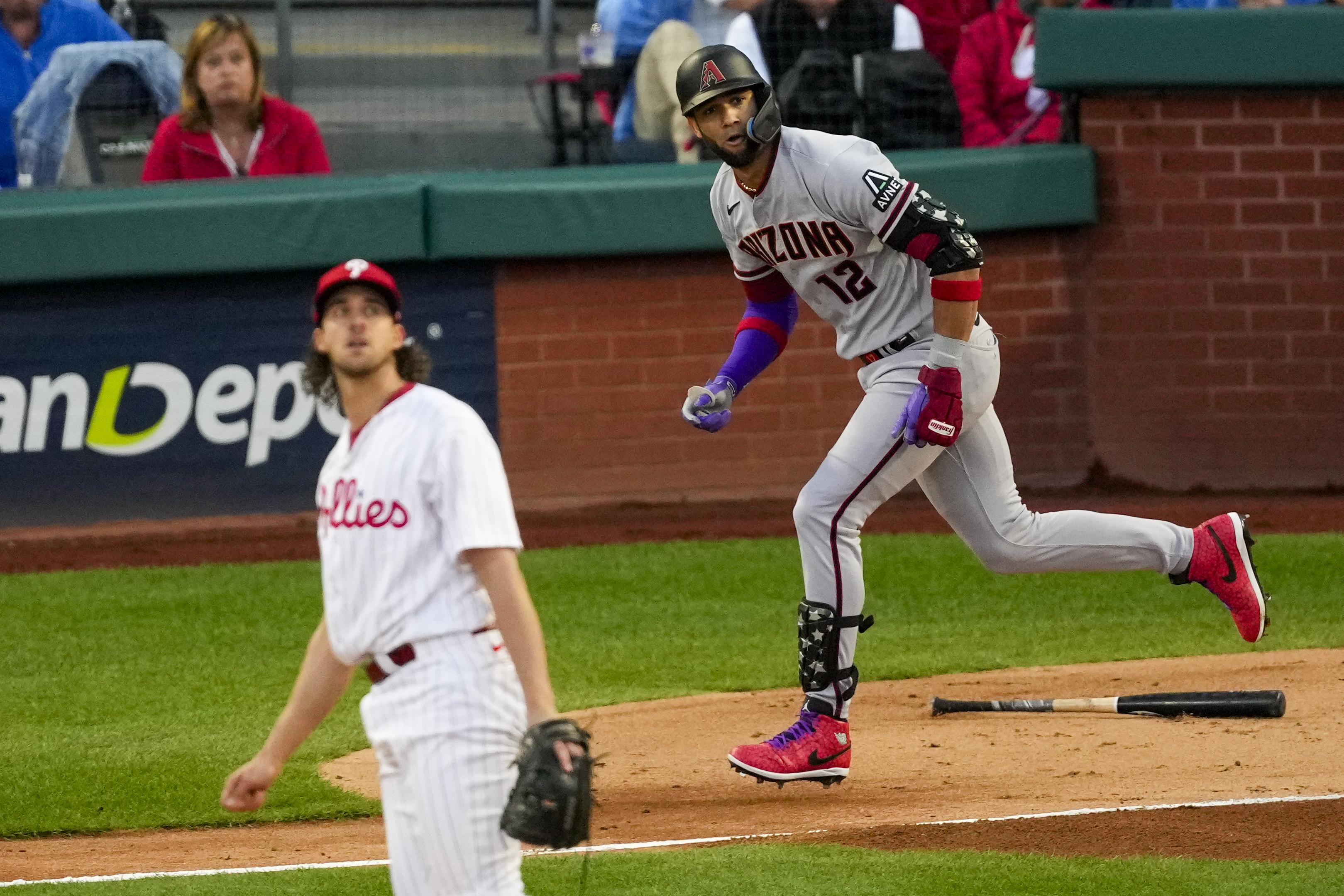 Thomas' tying homer, Moreno's decisive hit send D-backs over Phillies 6-5,  ties NLCS at 2 games