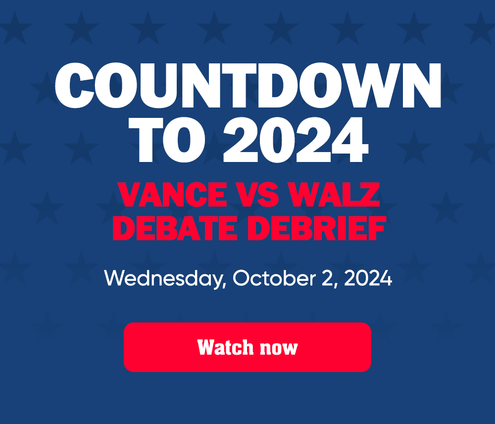 Countdown to 2024: Vance vs Walz Debate Debrief. Wednesday, October 2, 2024. Watch now.