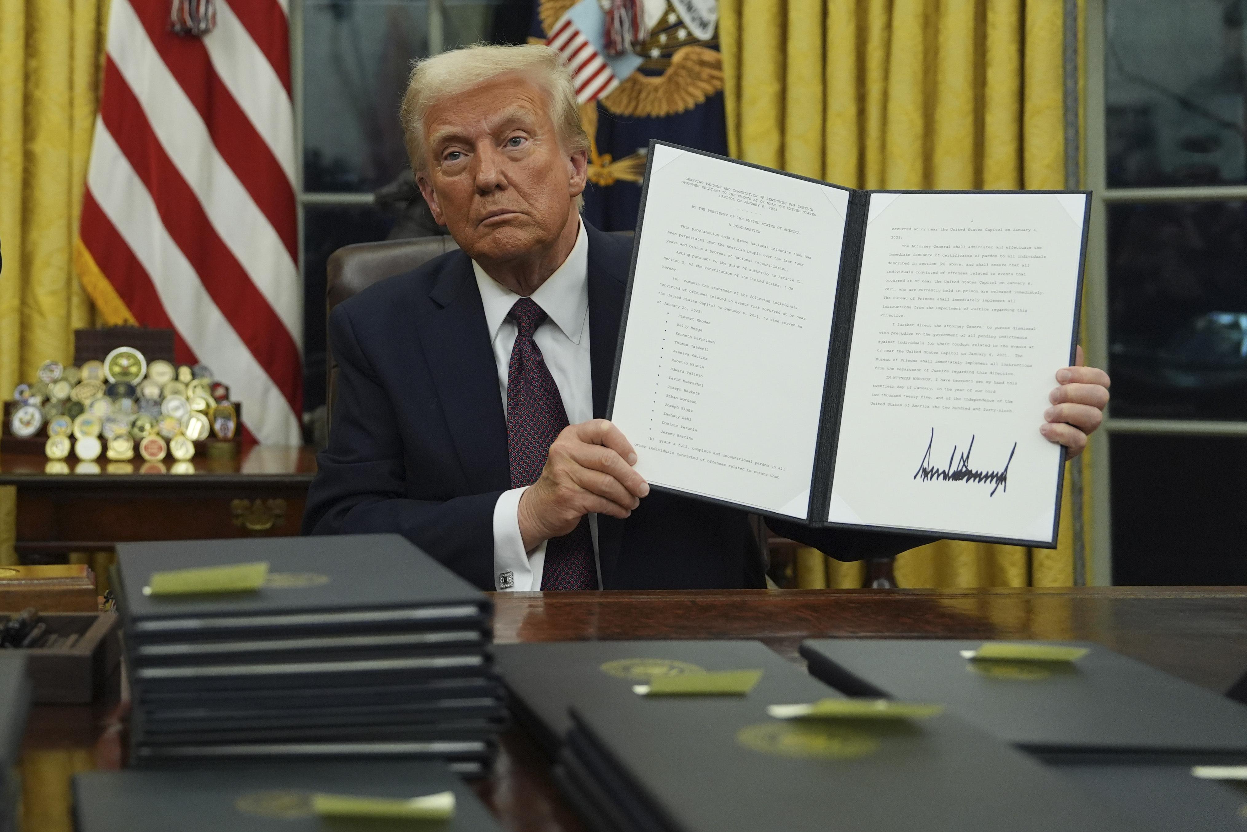 Donald Trump defends Jan. 6 pardons: &lsquo;Murderers today aren&rsquo;t even 